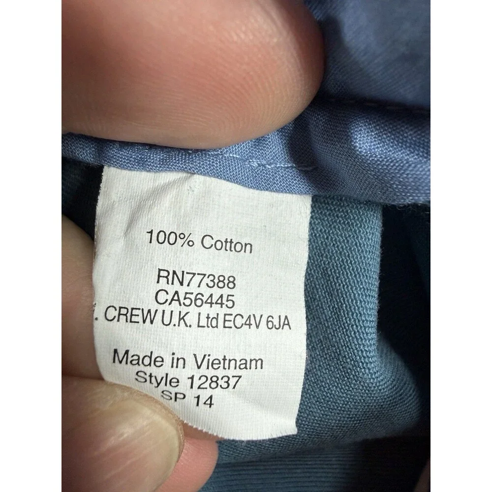 J. Crew Pants Mens 34x34 Blue Bleeker Athletic Fit Broken in Chino Party NEW